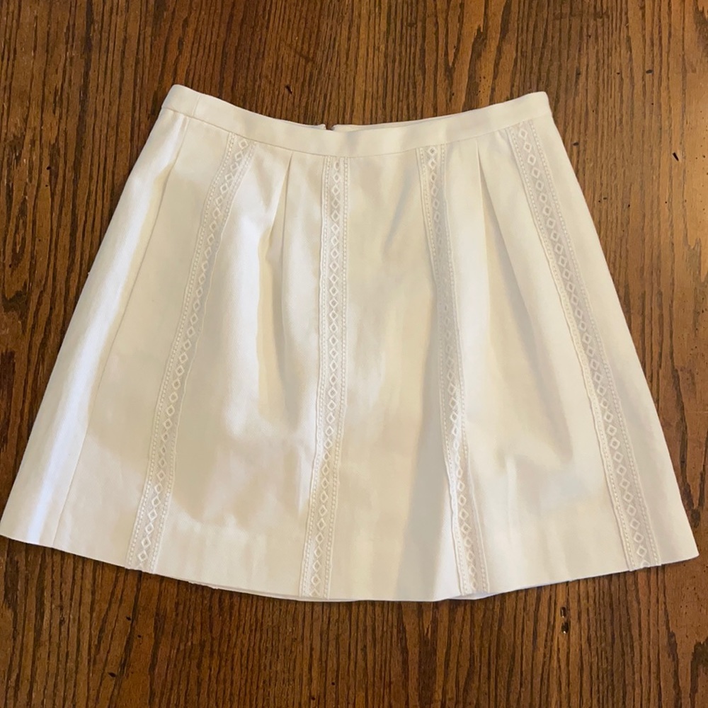 Jcrew lace stripe skirt NWT!